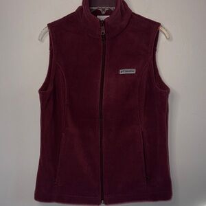 Columbia Women's Burgundy Fleece Vest